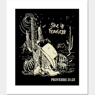 She Is Fearless Boots Desert Posters and Art